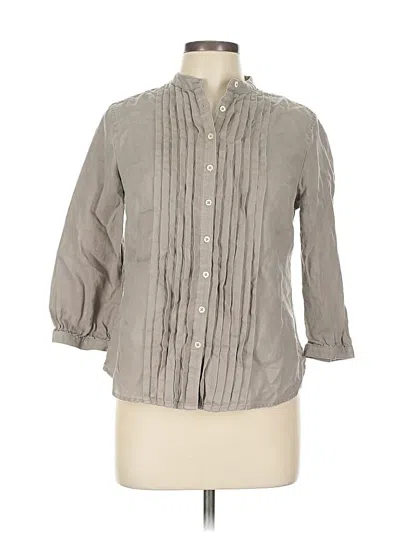 Pre-owned Boden 3/4 Sleeve Button Down Shirt In Gray