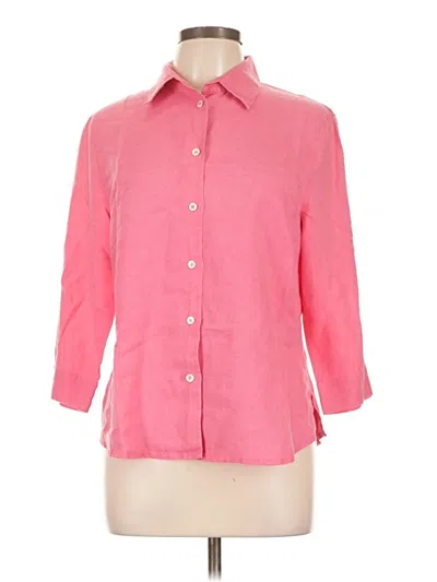 Pre-owned Boden 3/4 Sleeve Button Down Shirt In Pink