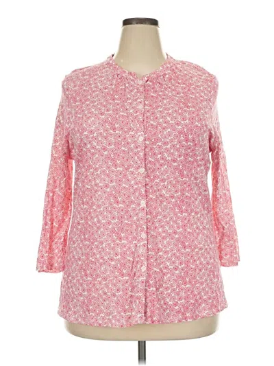 Pre-owned Boden 3/4 Sleeve Button Down Shirt In Pink