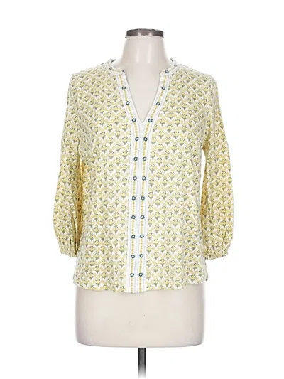 Pre-owned Boden 3/4 Sleeve Henley Shirt In Yellow