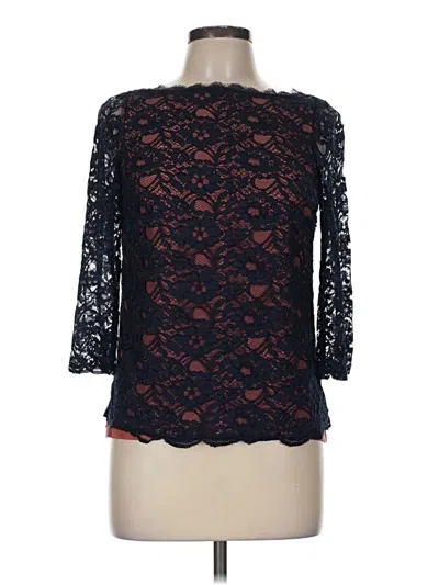 Pre-owned Boden 3/4 Sleeve Top Black Boatneck Tops