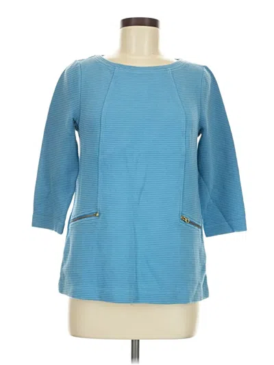 Pre-owned Boden 3/4 Sleeve Top Blue Boatneck Tops