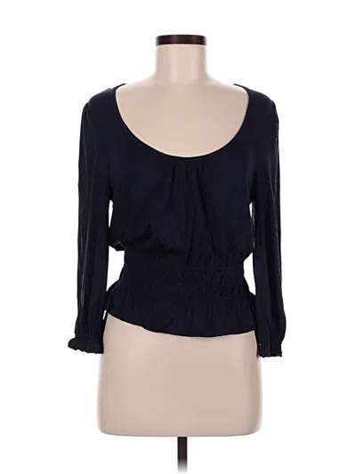 Pre-owned Boden 3/4 Sleeve Top Blue Sweetheart Neckline Tops