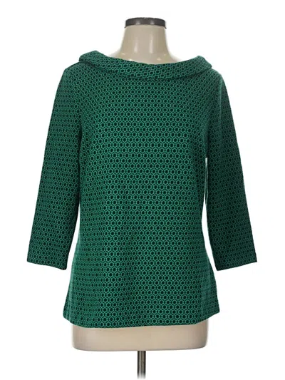 Pre-owned Boden 3/4 Sleeve Top Green Boatneck Tops