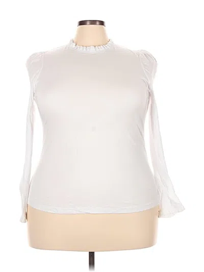 Pre-owned Boden 3/4 Sleeve Top Ivory Turtleneck Tops In White