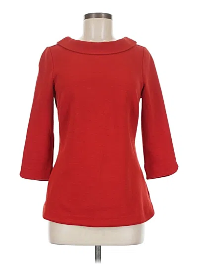 Pre-owned Boden 3/4 Sleeve Top Red Boatneck Tops
