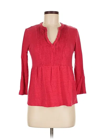 Pre-owned Boden 3/4 Sleeve Top Red V Neck Tops