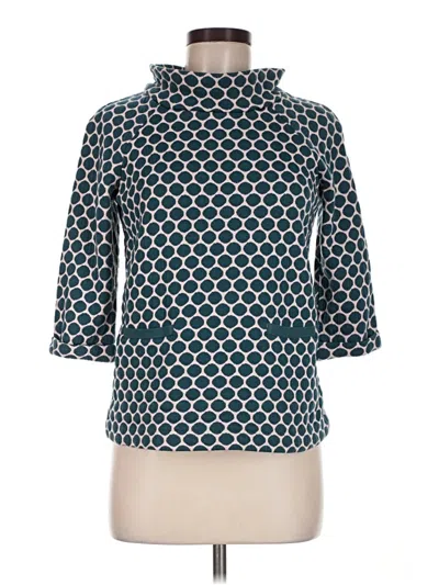 Pre-owned Boden 3/4 Sleeve Top Teal Turtleneck Tops