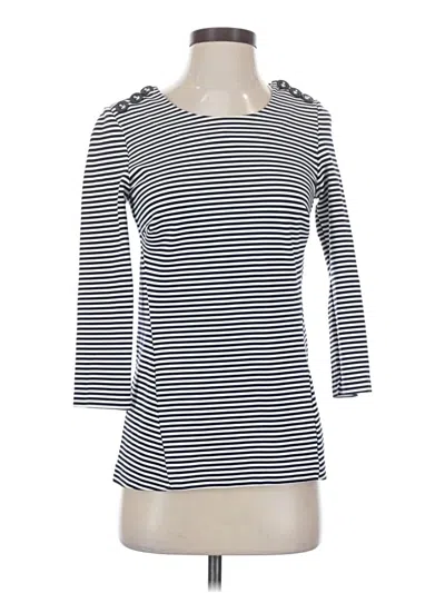 Pre-owned Boden 3/4 Sleeve Top White Boatneck Tops