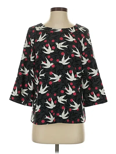 Pre-owned Boden 3/4 Sleeve T-shirt In Black