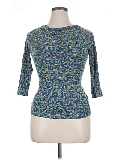 Pre-owned Boden 3/4 Sleeve T-shirt In Blue