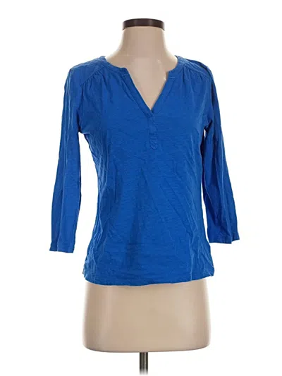 Pre-owned Boden 3/4 Sleeve T-shirt In Blue