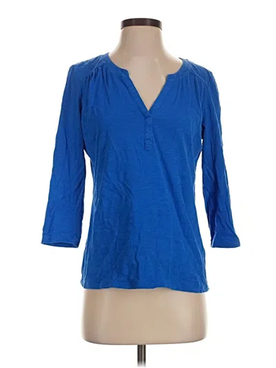 Pre-owned Boden 3/4 Sleeve T-shirt In Blue