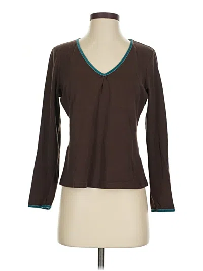 Pre-owned Boden 3/4 Sleeve T-shirt In Brown
