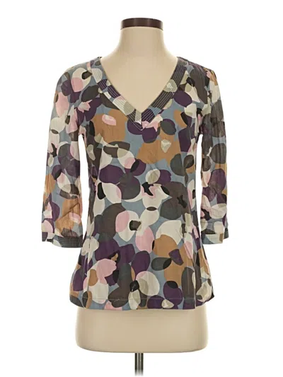 Pre-owned Boden 3/4 Sleeve T-shirt In Brown