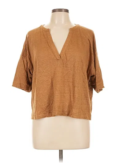 Pre-owned Boden 3/4 Sleeve T-shirt In Brown