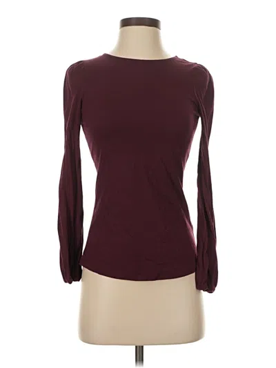 Pre-owned Boden 3/4 Sleeve T-shirt In Burgundy