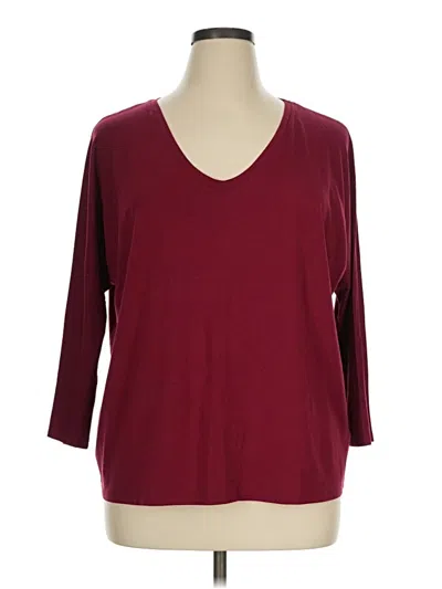 Pre-owned Boden 3/4 Sleeve T-shirt In Burgundy