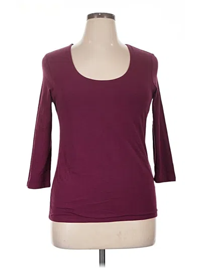 Pre-owned Boden 3/4 Sleeve T-shirt In Burgundy
