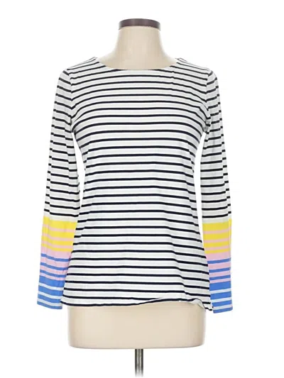 Pre-owned Boden 3/4 Sleeve T-shirt In White