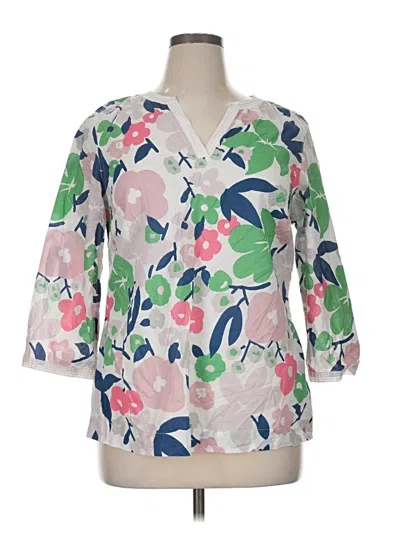 Pre-owned Boden 3/4 Sleeve T-shirt In White