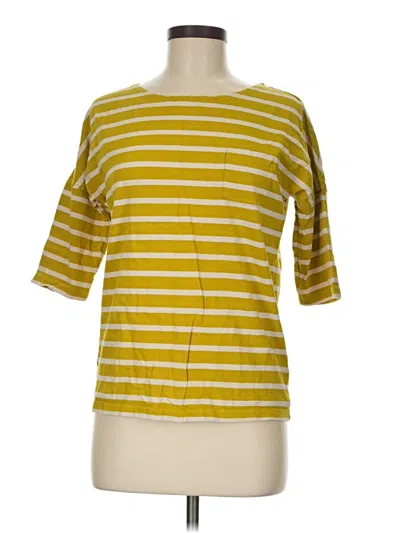 Pre-owned Boden 3/4 Sleeve T-shirt In Yellow