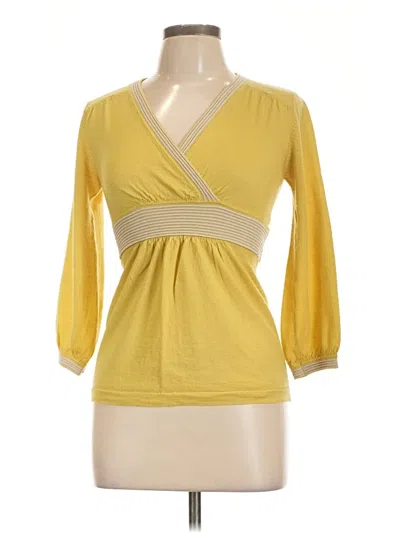 Pre-owned Boden 3/4 Sleeve T-shirt In Yellow