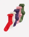 Boden 5 Pack Frilly Socks Autumn Multi Girls  In Multi