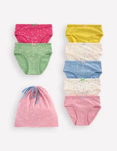Boden Kids' 7 Pack Pointelle Underwear Multi Stars