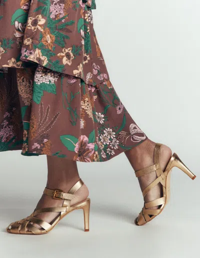 Boden Absatzsandalen Mit Riemendesign In Gold | Grösse 41