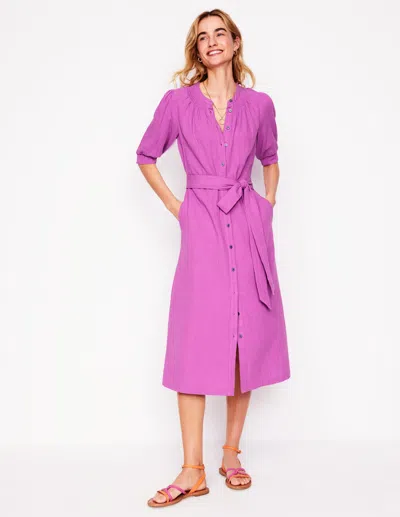 Boden Ada Double Cloth Midi Dressfoxglove Purple Women