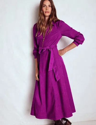 Boden Adelaide Zip Cord Midi Dress-regal Purple Female  In Multi