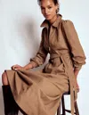 Boden Adelaide Cord-midikleid Mit Reissverschluss-milchkaffee In Brown