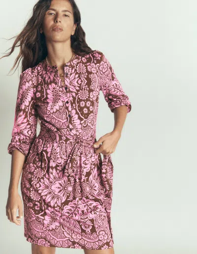 Boden Adele Jerseykleid Mit Gürtel In Umbra | Grösse 48 In Brown