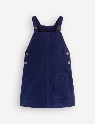 Boden Kids' Adeline Latzkleid In A-linie In Navy | Grösse 98 In Blue