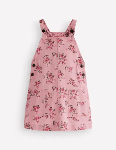 Boden Kids' Adeline Latzkleid In A-linie In Rosa | Grösse 98 In Pink