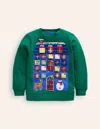 Boden Advent Calendar Sweatshirtjewel Green Advent Boys  In Jewel Green Advent