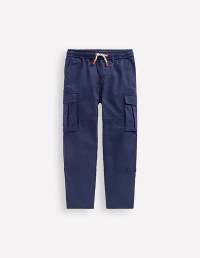 Boden Kids' Adventure Cosy Lined Pants College Navy  In Blue