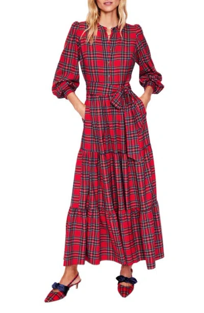 Boden Tartan Maxi Dress Check Women