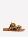 Boden Alberta Sandalen Mit Fussbett-mohair, Leopardenmuster In Brown