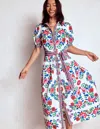 Boden Alexa Maxi Shirt Dress Multi, Ornamental Lattice  In Multi