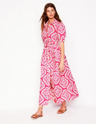 Boden Alexa Maxi Shirt Dresspink Peony, Botanic Blush Women  In Pink