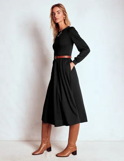 Boden Alexandra Jersey Midi Dress Black
