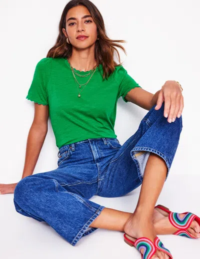 Boden Ali Ricrac T-shirt-rich Emerald Female