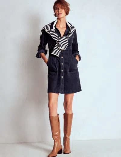 Boden Amanda Cord Short Dress Navy  In Blue