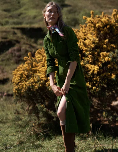 Boden Amanda Midi-cordkleid-farn In Green