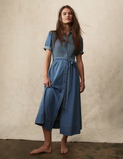 boden amber denim midi dress BODEN Amber Denim Midi Dress