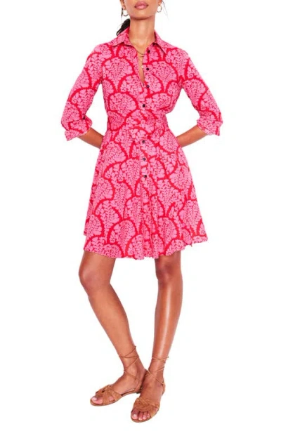 Boden Amy Belted Shirtdress In Pink