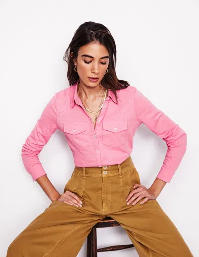 Boden Amy Jersey Shirt-formica Pink Female  In Multi