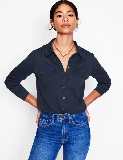 Boden Amy Jersey Shirtnavy Women  In Blue